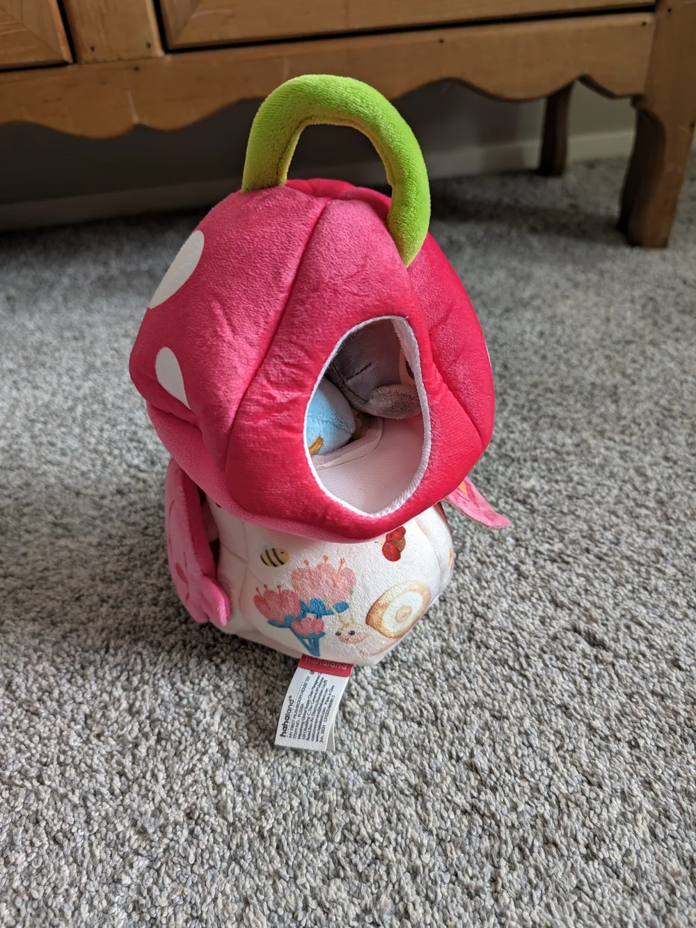 Plush Pink Mushroom Playhouse with 7 Soft Animal Pals - Kids Toys
